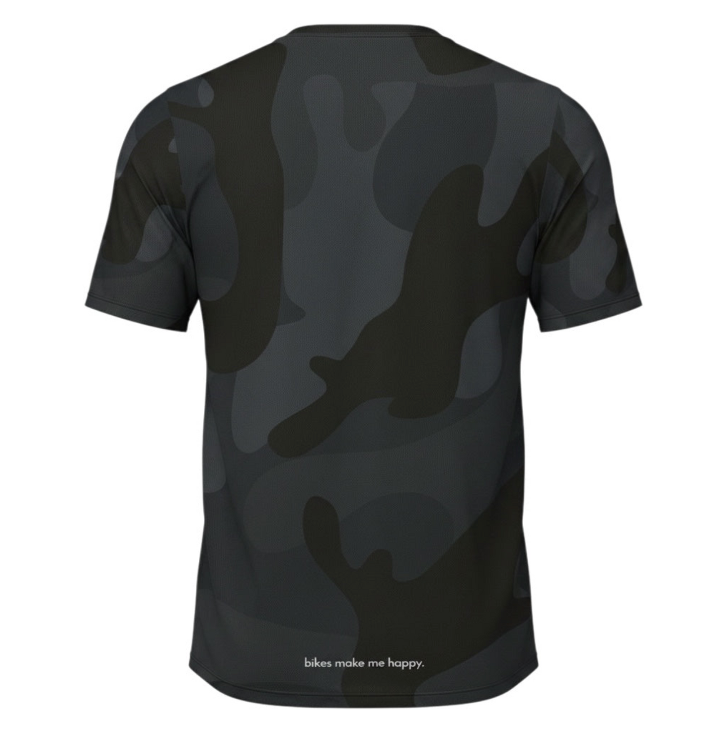 Men's Bikes Make Me Happy Etched Riding Shirt