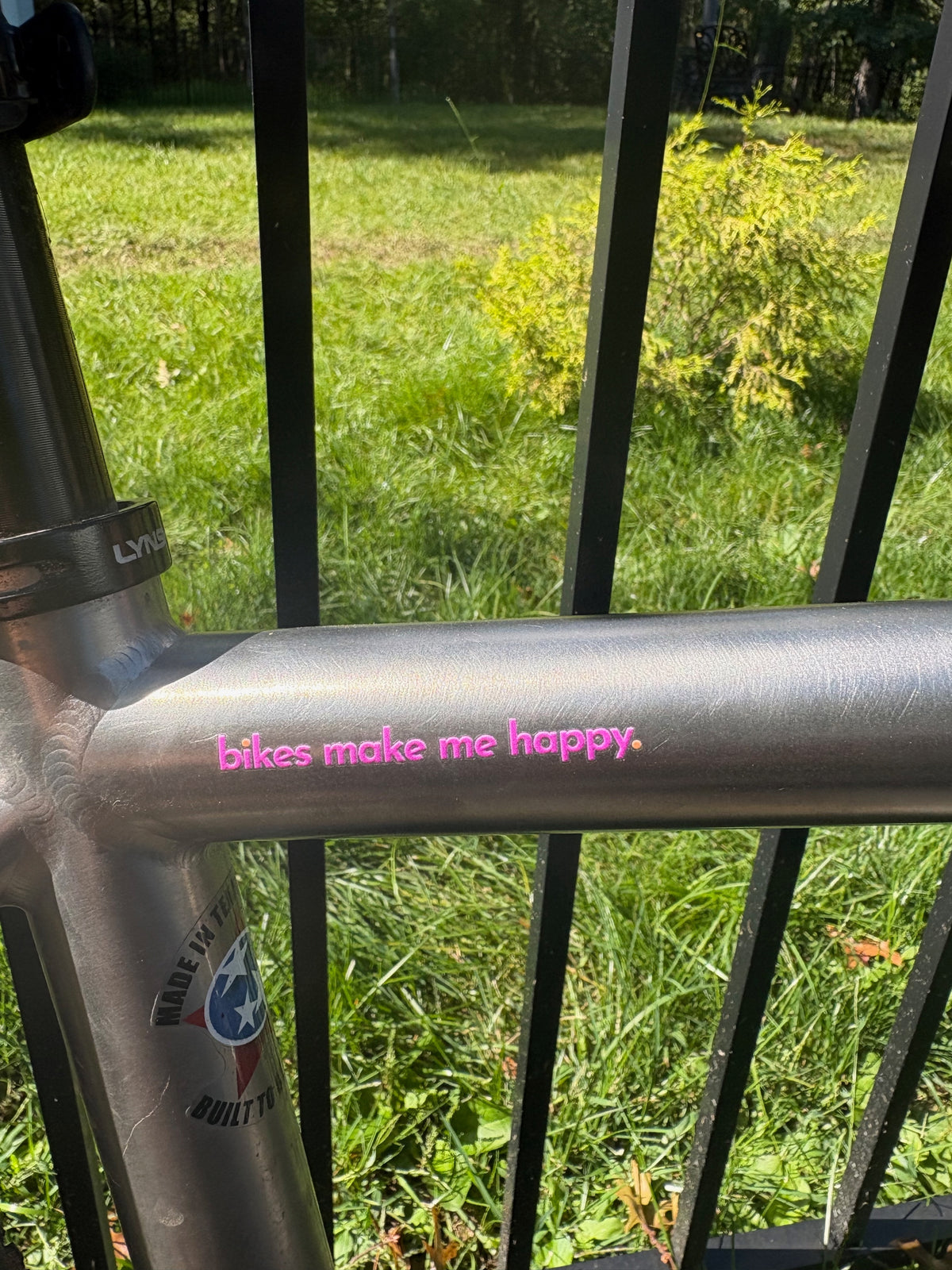 Bikes Make Me Happy Transfer Sticker