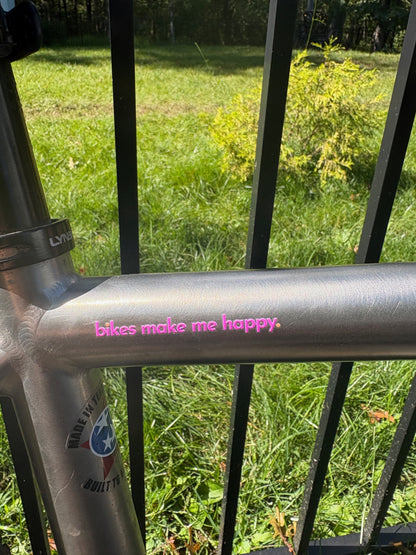 Bikes Make Me Happy Transfer Sticker