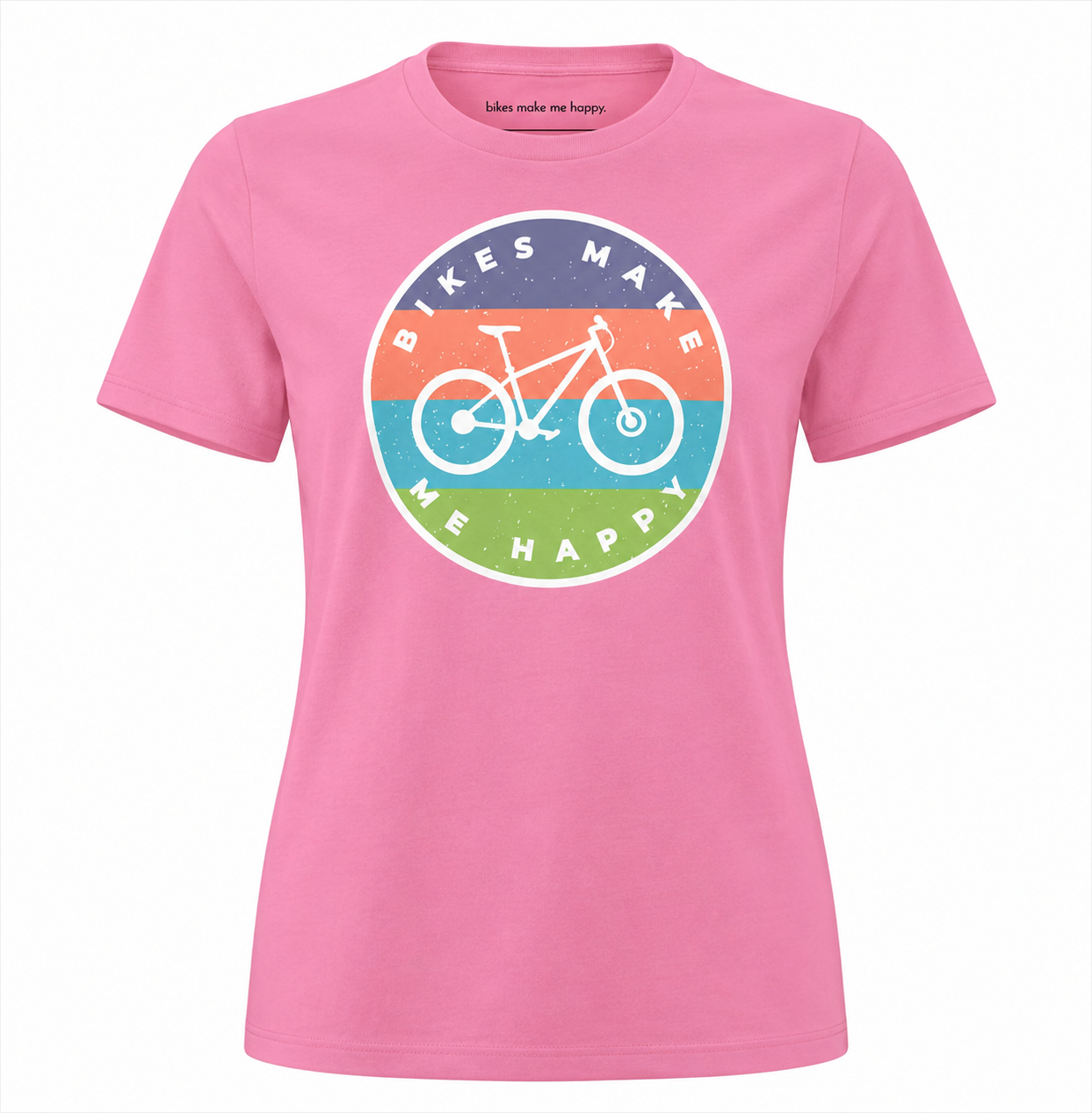 Women's Bikes Make Me Happy Badge T-Shirt