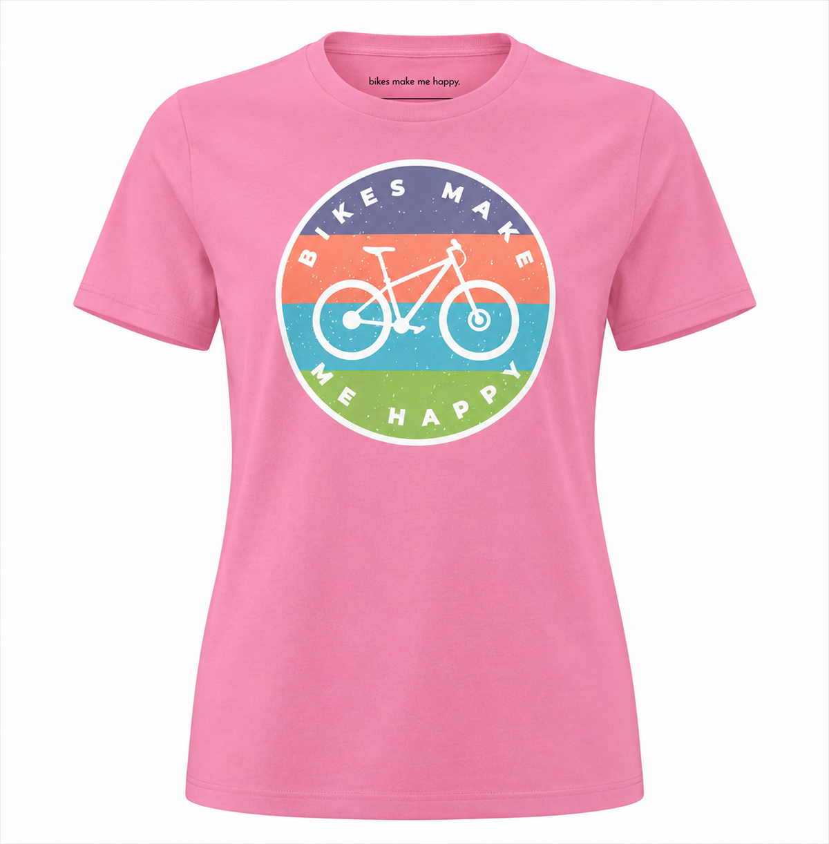 Women's Bikes Make Me Happy Badge T-Shirt
